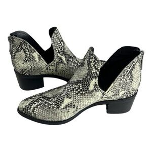 BLONDO WATERPROOF Womens‎ Eliza Snakeskin Leather Ankle Boot Pointed Toe …